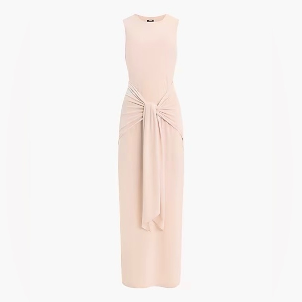 Express Sleeveless Tie Front Maxi Dress Light Blush Pink XS
